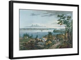 New York from Weehawk, Engraved by I. Hill, 1820-3-William Guy Wall-Framed Giclee Print