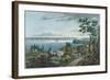 New York from Weehawk, Engraved by I. Hill, 1820-3-William Guy Wall-Framed Giclee Print