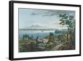 New York from Weehawk, Engraved by I. Hill, 1820-3-William Guy Wall-Framed Giclee Print