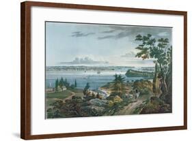New York from Weehawk, Engraved by I. Hill, 1820-3-William Guy Wall-Framed Giclee Print