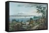 New York from Weehawk, Engraved by I. Hill, 1820-3-William Guy Wall-Framed Stretched Canvas
