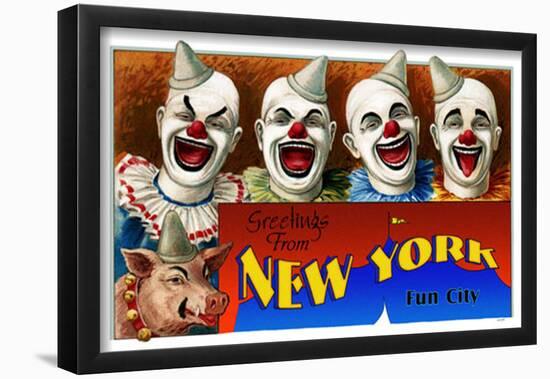 New York- Fun City-null-Framed Poster