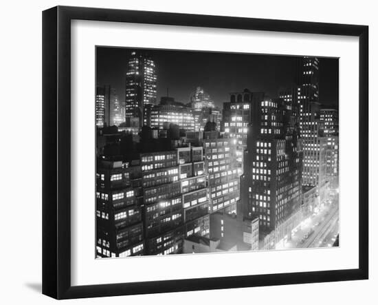 New York Garment District Skyline-Bert Brandt-Framed Photographic Print