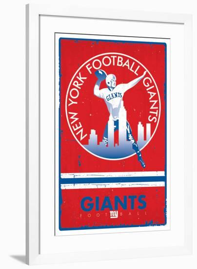 New York Giants - Retro Logo 15-null-Framed Poster