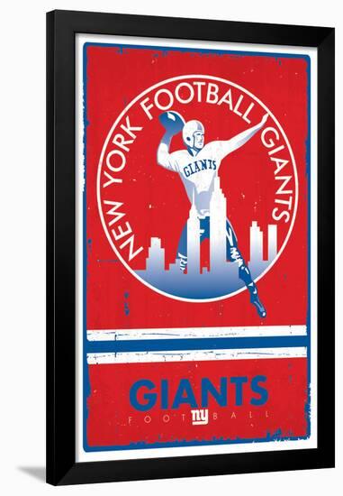 New York Giants - Retro Logo 15-null-Framed Poster