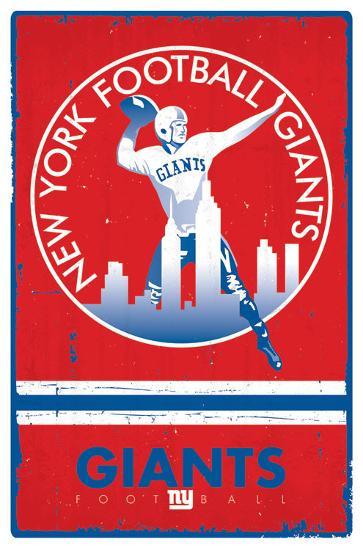 New York Giants - Retro Logo 15-null-Lamina Framed Poster