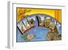 New York: Greetings Card Showing a Range of Views-null-Framed Art Print