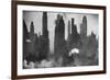 New York Harbor with Its Majestic Silhouette of Skyscrapers Looking Straight Down Bustling 42nd St.-Andreas Feininger-Framed Giclee Print