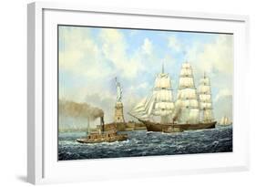 New York Harbor-Jack Wemp-Framed Giclee Print