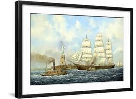 New York Harbor-Jack Wemp-Framed Giclee Print