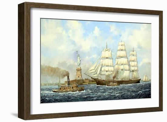 New York Harbor-Jack Wemp-Framed Giclee Print