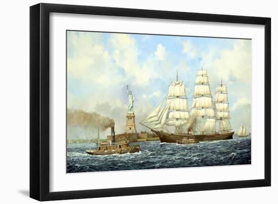 New York Harbor-Jack Wemp-Framed Giclee Print