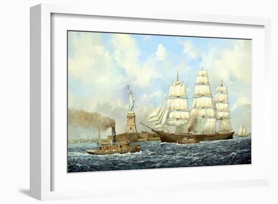 New York Harbor-Jack Wemp-Framed Giclee Print