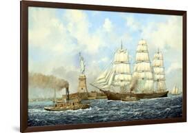 New York Harbor-Jack Wemp-Framed Giclee Print