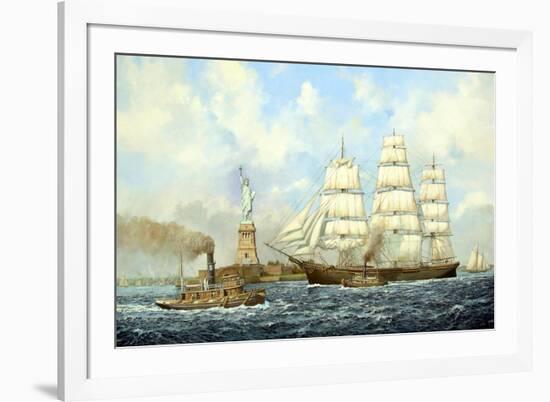 New York Harbor-Jack Wemp-Framed Giclee Print