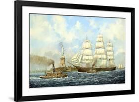 New York Harbor-Jack Wemp-Framed Giclee Print