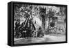 New York Herald Hq Wagon-null-Framed Stretched Canvas