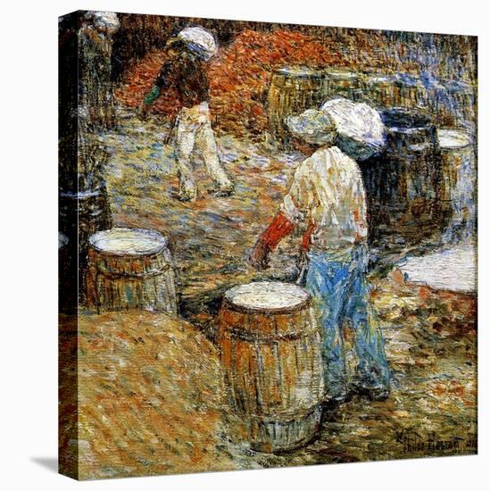 New York, Hod Carriers, 1900-Childe Hassam-Stretched Canvas