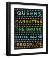 New York Hoods (color)-John W^ Golden-Framed Giclee Print