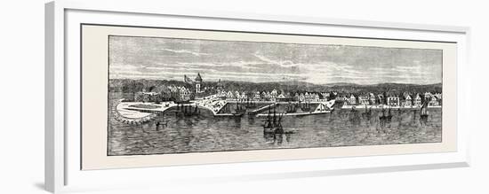 New York in the Middle of the Eighteenth Century, USA, 1870s-null-Framed Premium Giclee Print