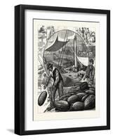 New York: Incidents of the Watermelon Trade in the Metropolis, U.S., 1880 1881-null-Framed Giclee Print