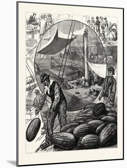 New York: Incidents of the Watermelon Trade in the Metropolis, U.S., 1880 1881-null-Mounted Giclee Print