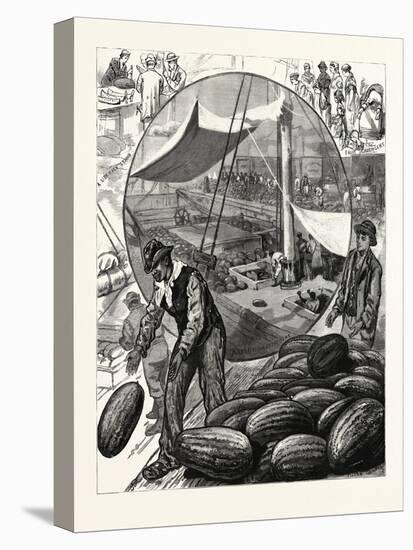 New York: Incidents of the Watermelon Trade in the Metropolis, U.S., 1880 1881-null-Stretched Canvas