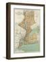 New York: Kings, Queens, Richmond, Rockland, Westchester, Putnam Counties, c.1895-Joseph Rudolf Bien-Framed Art Print