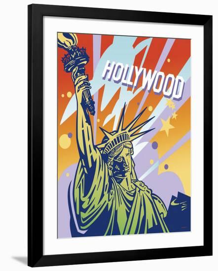 New York LA-David Chestnutt-Framed Premium Giclee Print