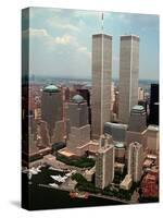 New York Landmarks Twin Towers-Ed Bailey-Stretched Canvas