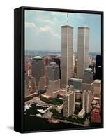 New York Landmarks Twin Towers-Ed Bailey-Framed Stretched Canvas