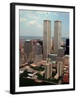 New York Landmarks Twin Towers-Ed Bailey-Framed Premium Photographic Print