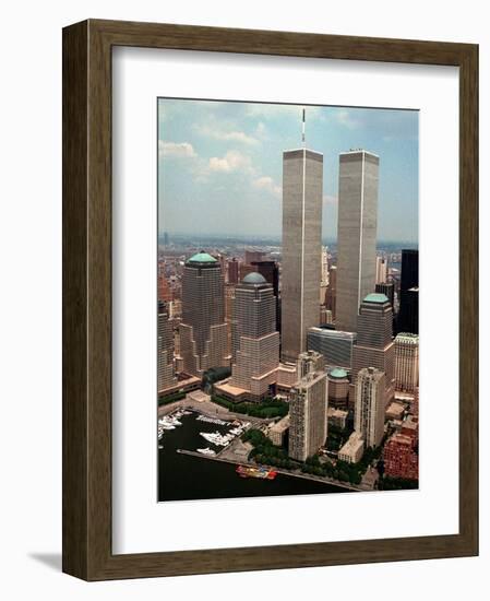 New York Landmarks Twin Towers-Ed Bailey-Framed Photographic Print