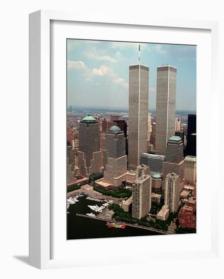 New York Landmarks Twin Towers-Ed Bailey-Framed Photographic Print