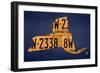 New York License Plate Map-Design Turnpike-Framed Giclee Print