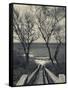 New York, Long Island, Cutchogue, Horton Point Lighthouse Stairs and Long Island Sound, USA-Walter Bibikow-Framed Stretched Canvas