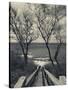 New York, Long Island, Cutchogue, Horton Point Lighthouse Stairs and Long Island Sound, USA-Walter Bibikow-Stretched Canvas