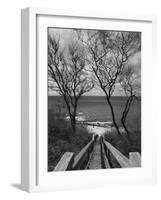 New York, Long Island, Cutchogue, Horton Point Lighthouse Stairs and Long Island Sound, USA-Walter Bibikow-Framed Photographic Print