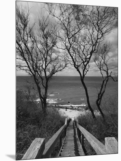 New York, Long Island, Cutchogue, Horton Point Lighthouse Stairs and Long Island Sound, USA-Walter Bibikow-Mounted Photographic Print