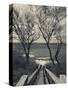 New York, Long Island, Cutchogue, Horton Point Lighthouse Stairs and Long Island Sound, USA-Walter Bibikow-Stretched Canvas