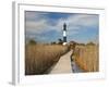 New York, Long Island, Fire Island, Robert Moses State Park, Fire Island Lighthouse, USA-Walter Bibikow-Framed Photographic Print