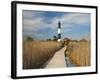 New York, Long Island, Fire Island, Robert Moses State Park, Fire Island Lighthouse, USA-Walter Bibikow-Framed Photographic Print