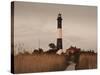 New York, Long Island, Fire Island, Robert Moses State Park, Fire Island Lighthouse, USA-Walter Bibikow-Stretched Canvas