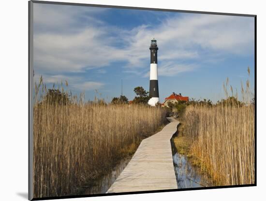 New York, Long Island, Fire Island, Robert Moses State Park, Fire Island Lighthouse, USA-Walter Bibikow-Mounted Photographic Print