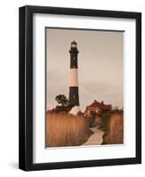 New York, Long Island, Fire Island, Robert Moses State Park, Fire Island Lighthouse, USA-Walter Bibikow-Framed Premium Photographic Print