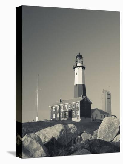 New York, Long Island, Montauk, Montauk Point Lighthouse, USA-Walter Bibikow-Stretched Canvas