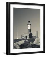 New York, Long Island, Montauk, Montauk Point Lighthouse, USA-Walter Bibikow-Framed Photographic Print