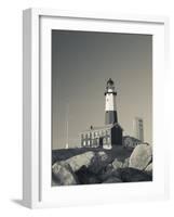 New York, Long Island, Montauk, Montauk Point Lighthouse, USA-Walter Bibikow-Framed Photographic Print