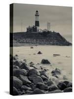 New York, Long Island, Montauk, Montauk Point Lighthouse, USA-Walter Bibikow-Stretched Canvas