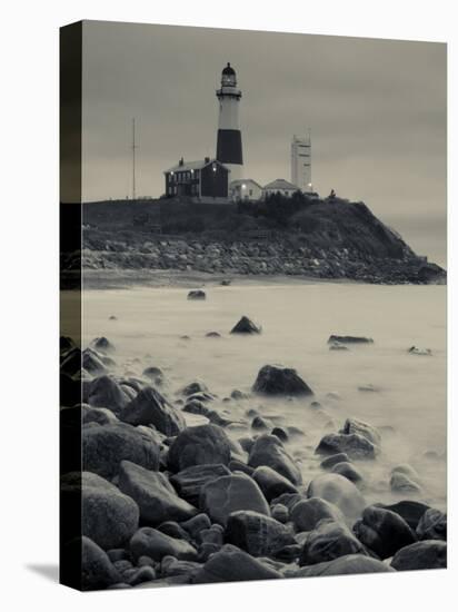 New York, Long Island, Montauk, Montauk Point Lighthouse, USA-Walter Bibikow-Stretched Canvas